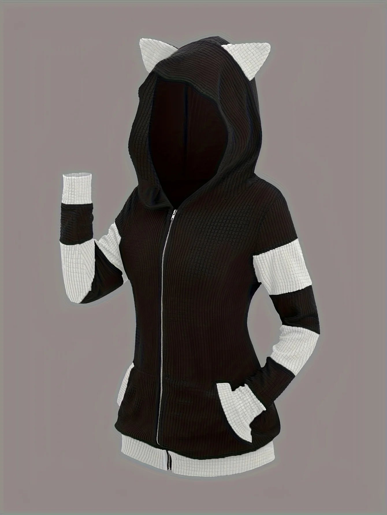 The Aspen Colorblock Ear Hoodie from the Everyday Luxe at Lavishly Me