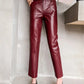 The Verity Leather Pants in 715 khaki | Lavishly Me
