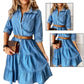 The Portofino Belted Denim Dress