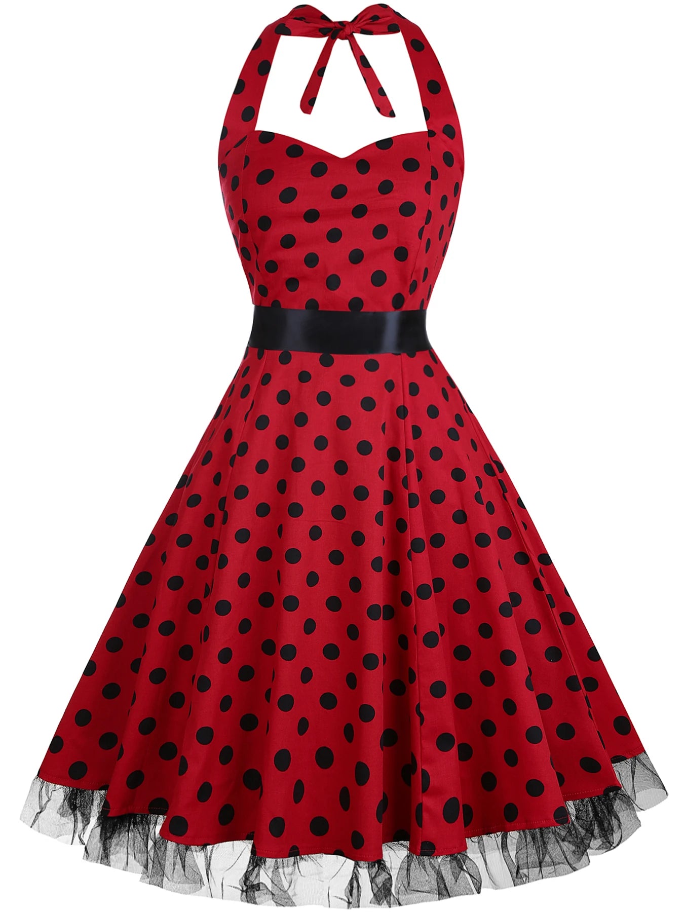 The Audrey Polka Dot Halter Dress from the Date Night Edit at Lavishly Me
