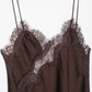 The Amélie Lace Satin Mini Dress