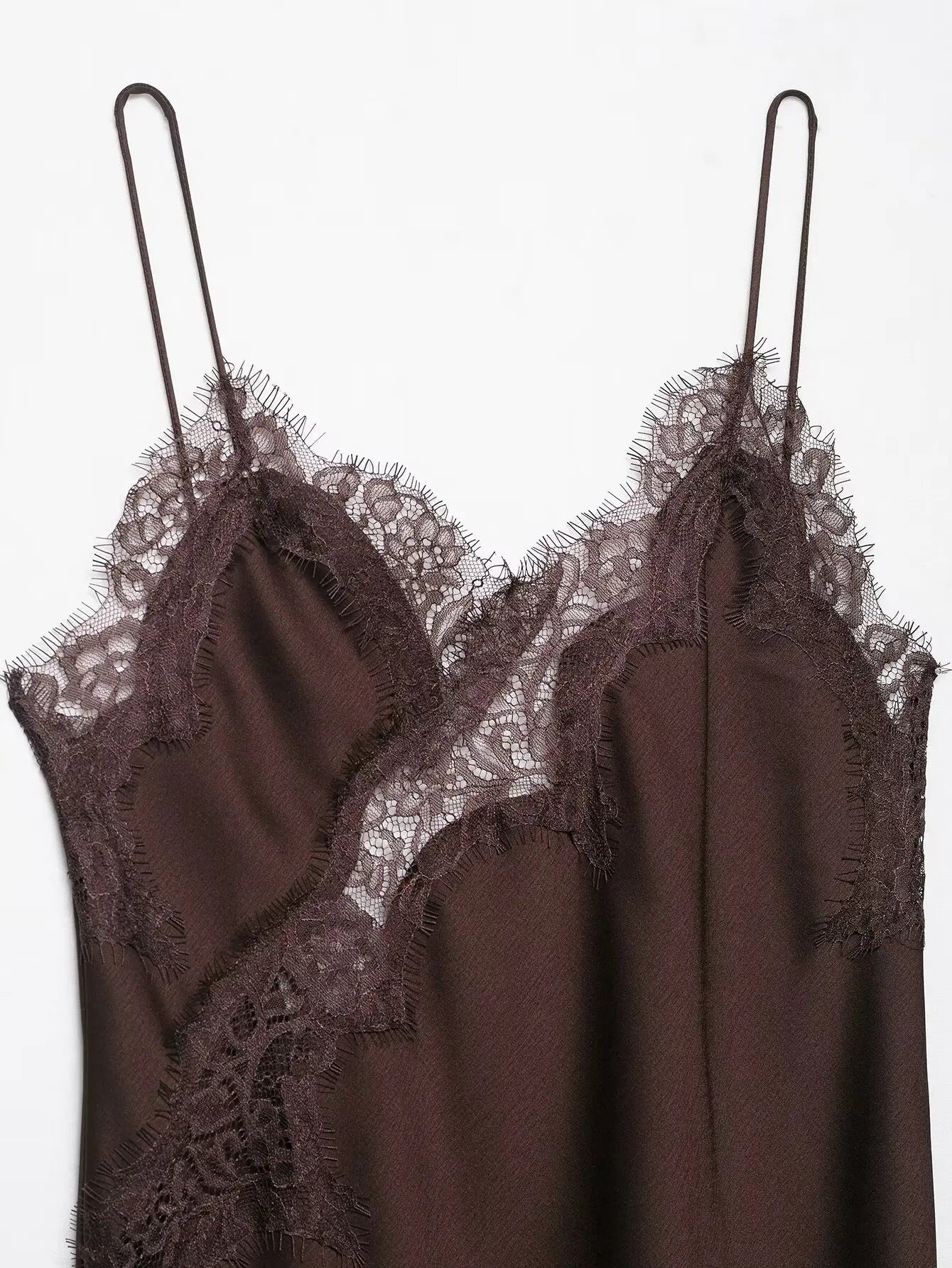 The Amélie Lace Satin Mini Dress
