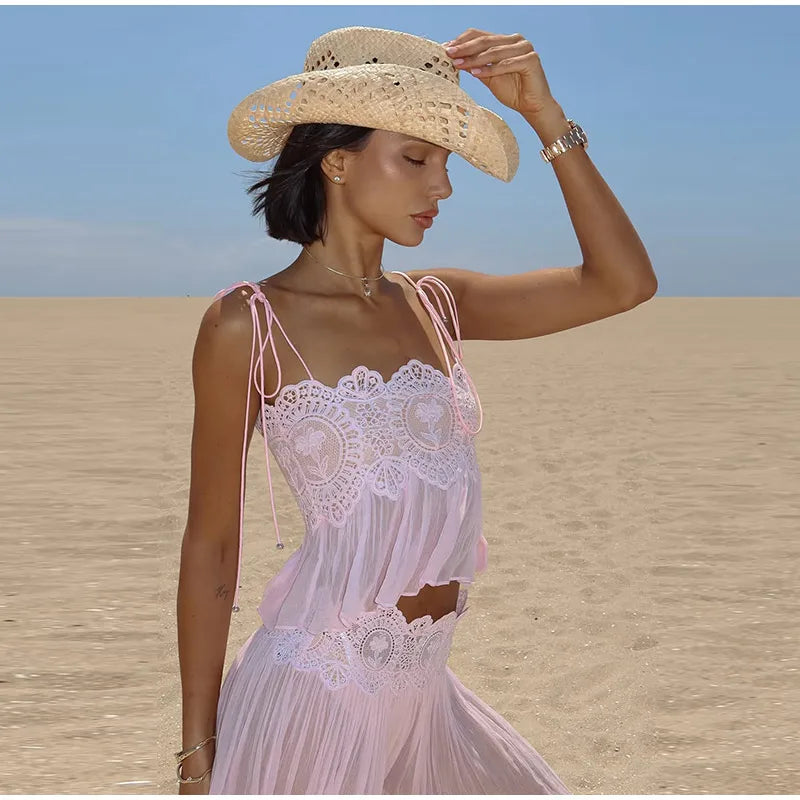 The Amalfi Lace Pant Set