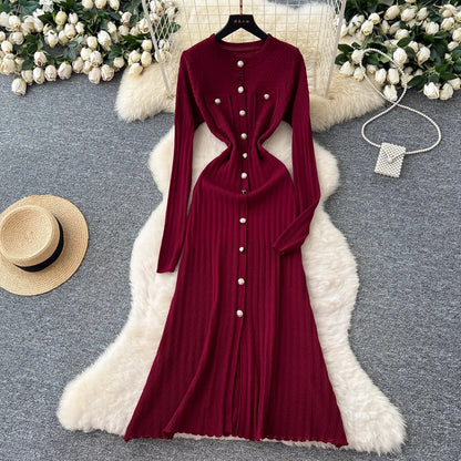 The Imani Patchwork Knit Maxi Dress | Lavishly Me