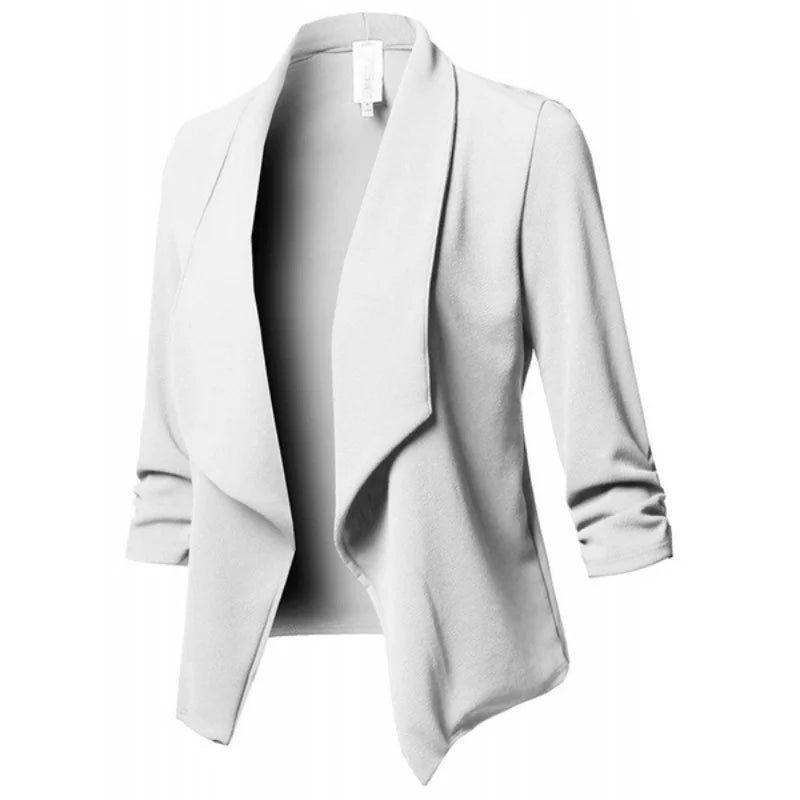The Arden Ruched Asymmetrical Blazer from the Boss Energy at Lavishly Me