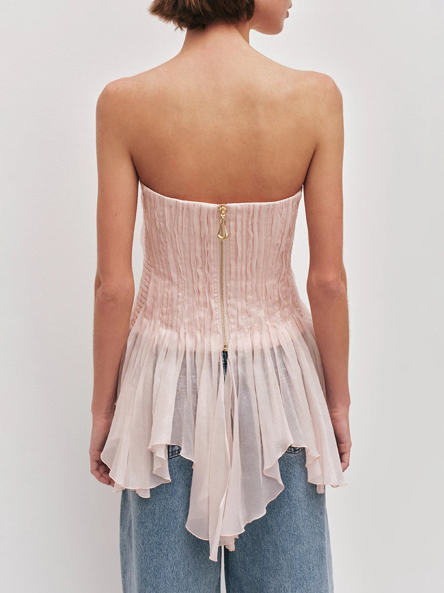 The Camille Sculpted Strapless Vest from the Boss Energy at Lavishly Me