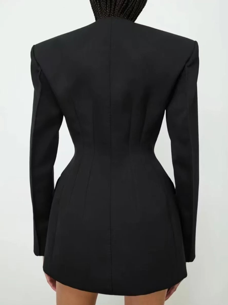 The Windsor Double-Breasted Longline Blazer from the Boss Energy at Lavishly Me