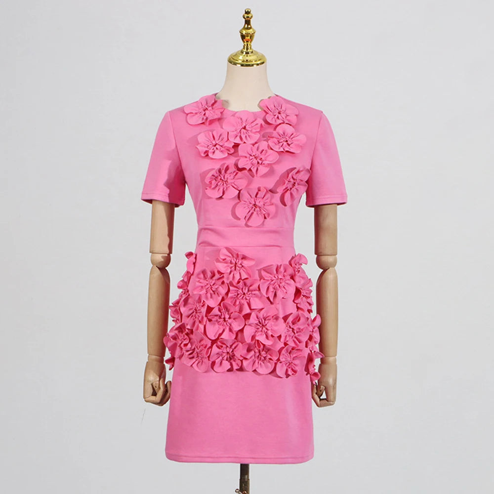 The Amaranth Appliqué Dress