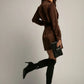 The Champagne Satin Shirt Dress