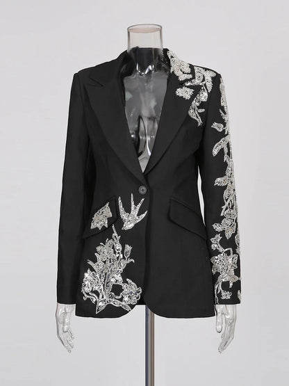 The Aurelia Beaded Longline Blazer