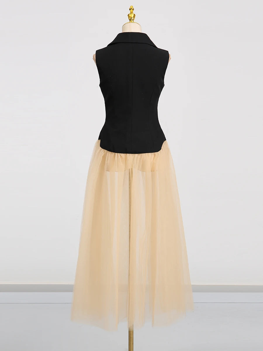 The Milan Sheer Longline Vest