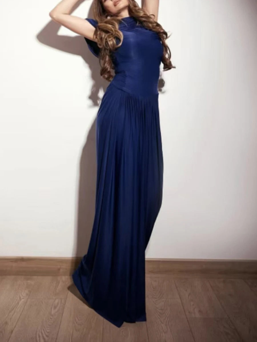 The Emilia Pleated Column Dress from the Boss Energy at Lavishly Me