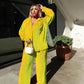 The Serena Wide-Leg Lounge Set in Green-02 | Lavishly Me