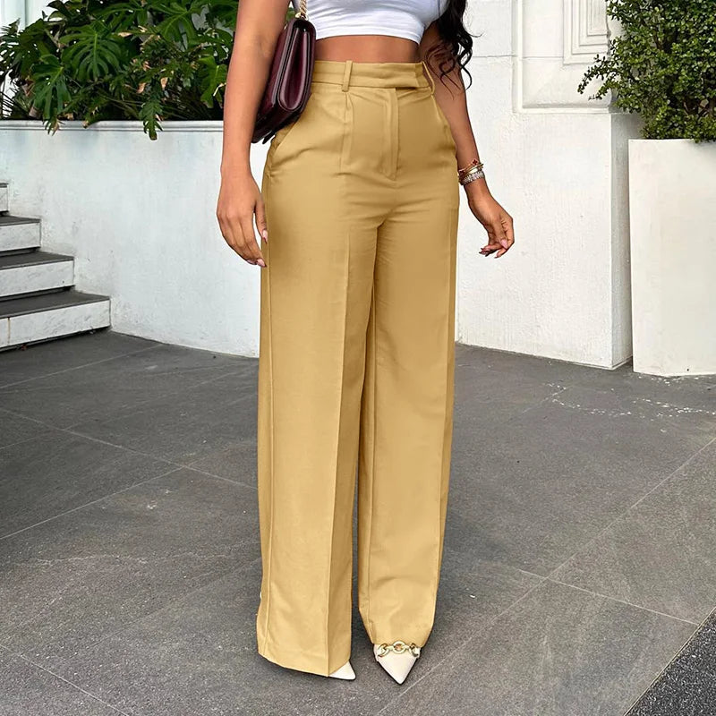 The Sterling Wide-Leg Dress Trousers from the Boss Energy at Lavishly Me