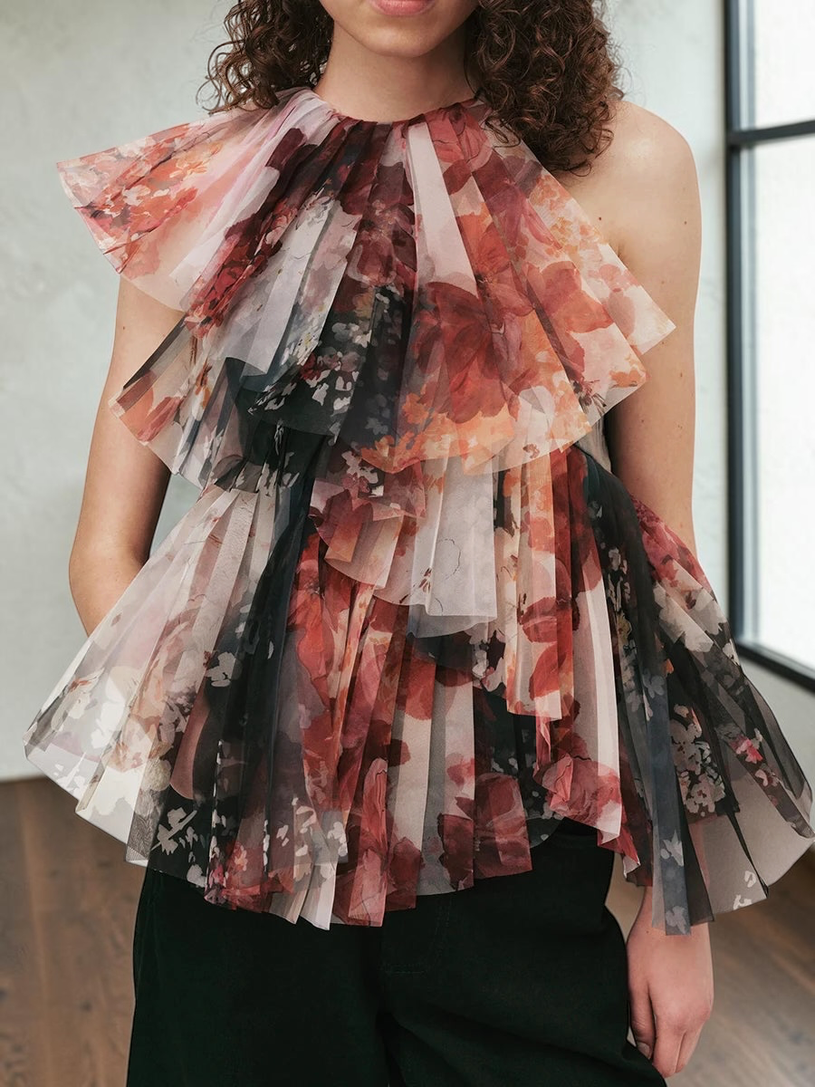 The Estelle Pleated Statement Top from the Soft & Sophisticated at Lavishly Me