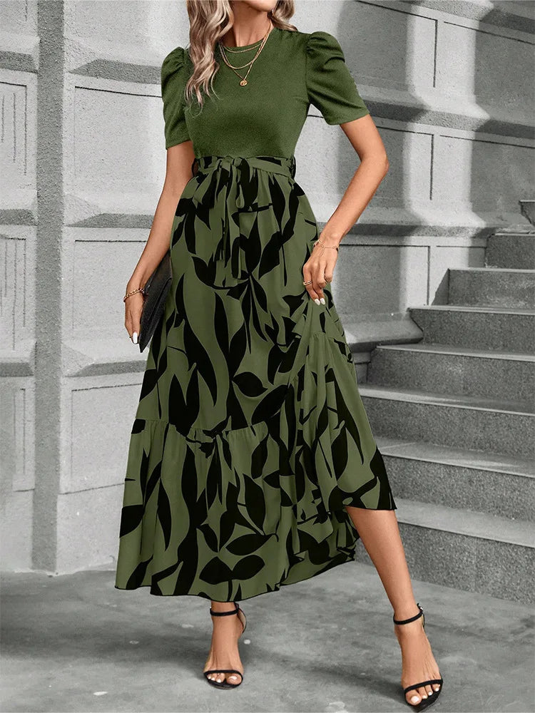 The Provence Floral Lace-Up Maxi Dress from the Boss Energy at Lavishly Me