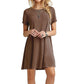 The Sunday Muse T-Shirt Mini Dress in White | Lavishly Me