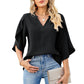The Calista Chiffon Flare-Sleeve Blouse from the Soft & Sophisticated at Lavishly Me