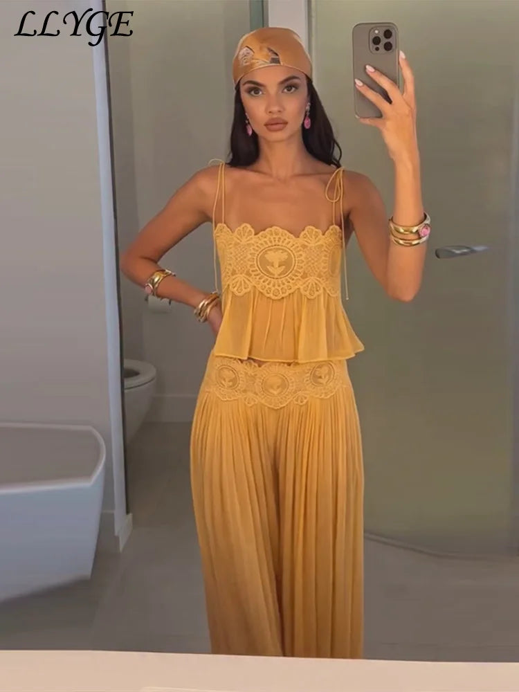 The Amalfi Lace Pant Set