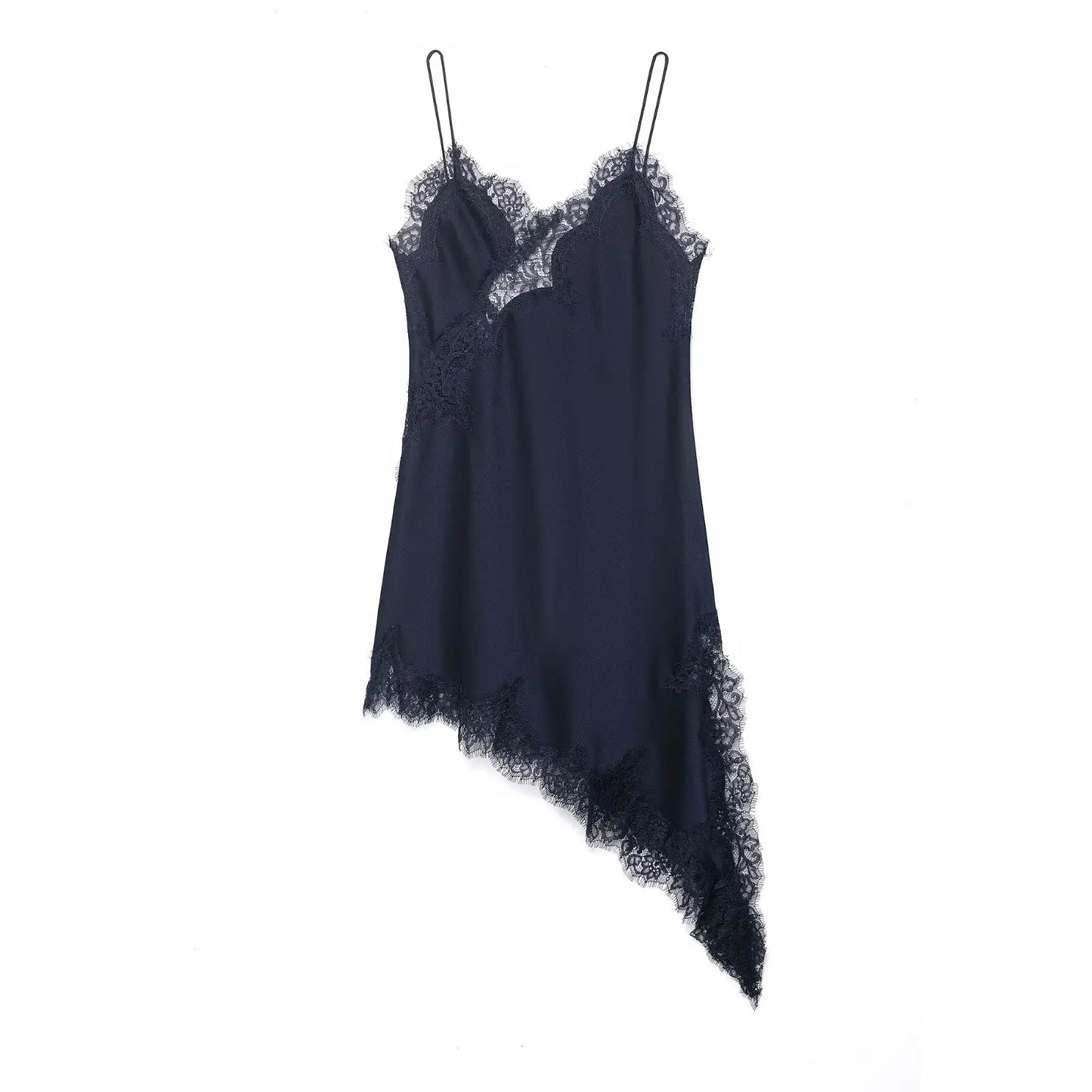 The Amélie Lace Satin Mini Dress