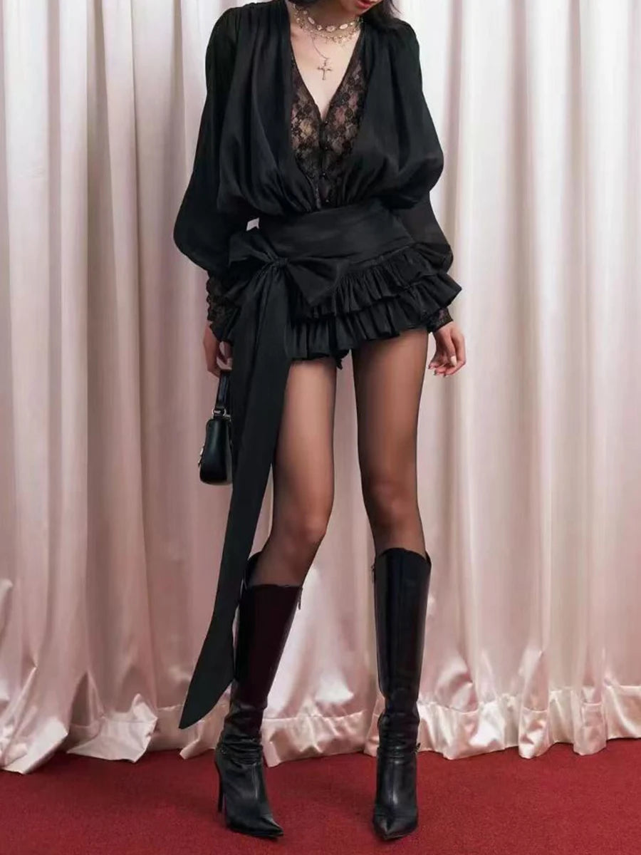 The Rosaline Lace Mini Dress