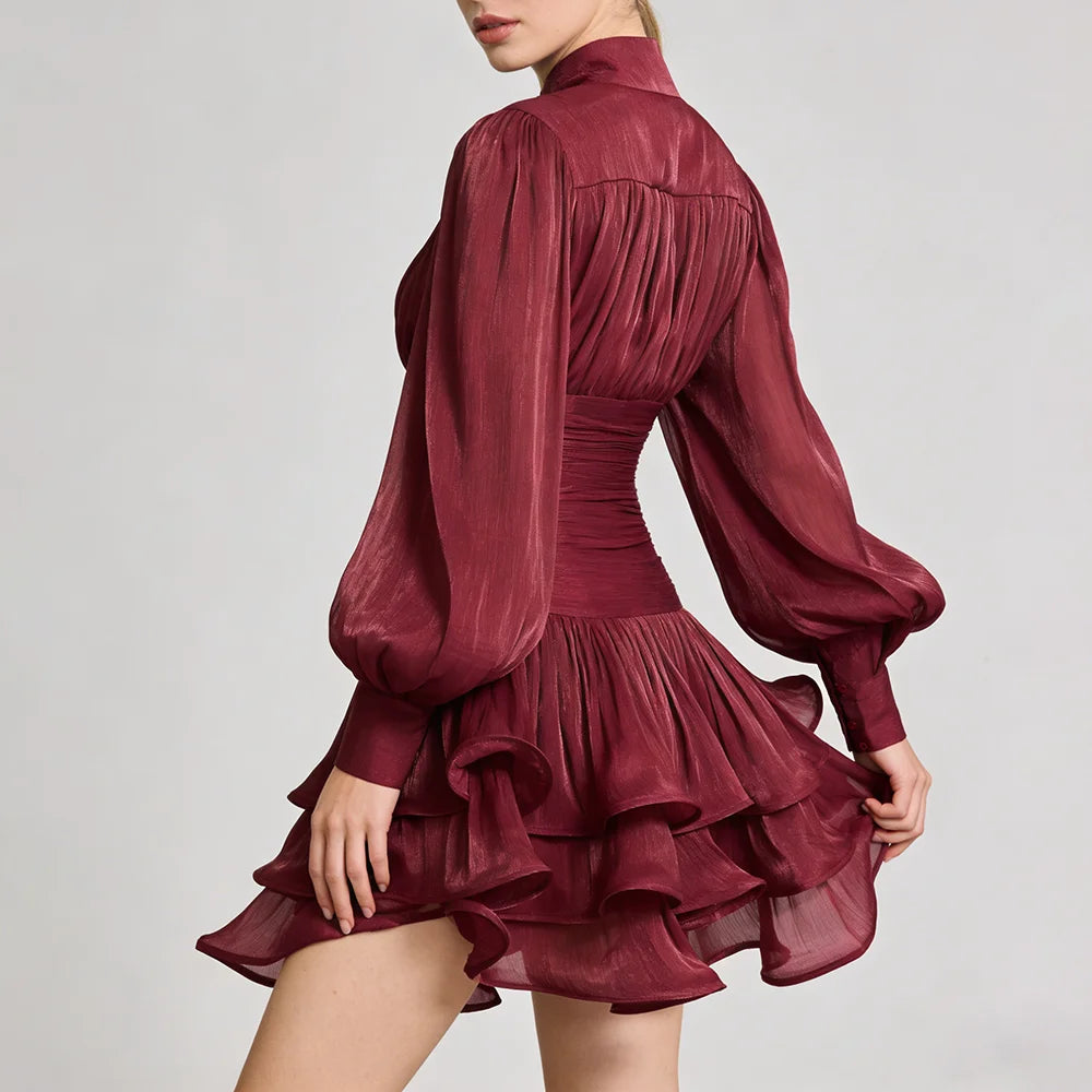 The Valentina French Pleated Dress in PINK | Lavishly Me