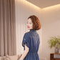 The Capri Button-Front Denim Dress