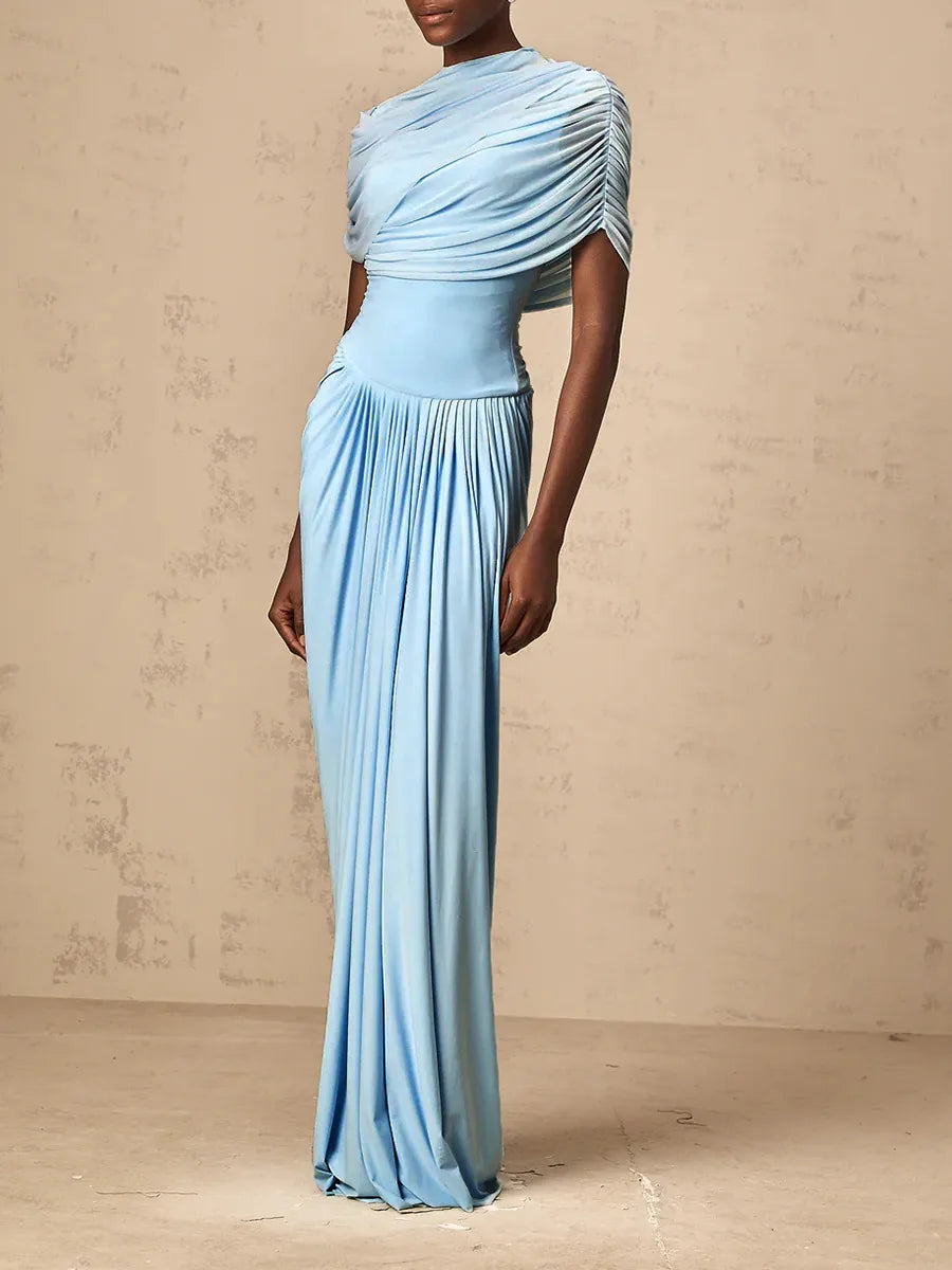 The Emilia Pleated Column Dress from the Boss Energy at Lavishly Me