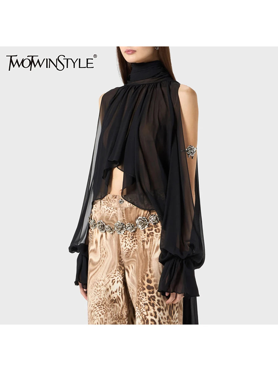 The Avignon Draped High-Neck Top from the Soft & Sophisticated at Lavishly Me