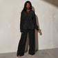 The Serena Wide-Leg Lounge Set in light  yellow | Lavishly Me