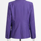 Make Me Blossom Purple Blazer with Rose Appliques