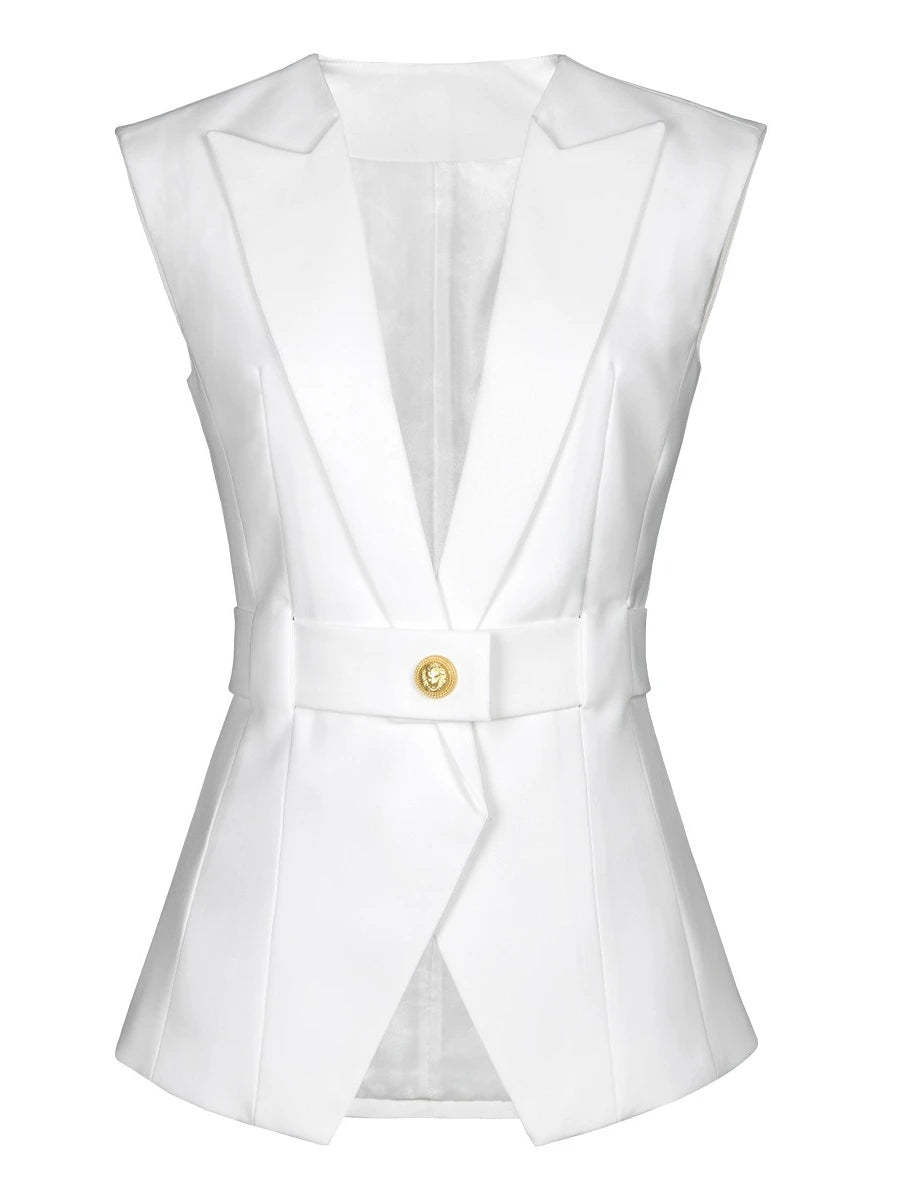 The Meridian Belted Blazer Vest