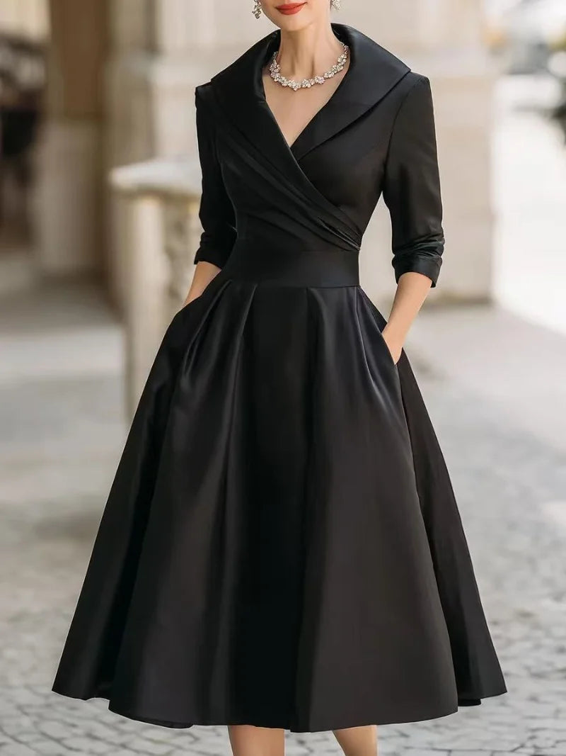 The Elara Wrap-Waist Midi Dress in Fuchsia | Lavishly Me