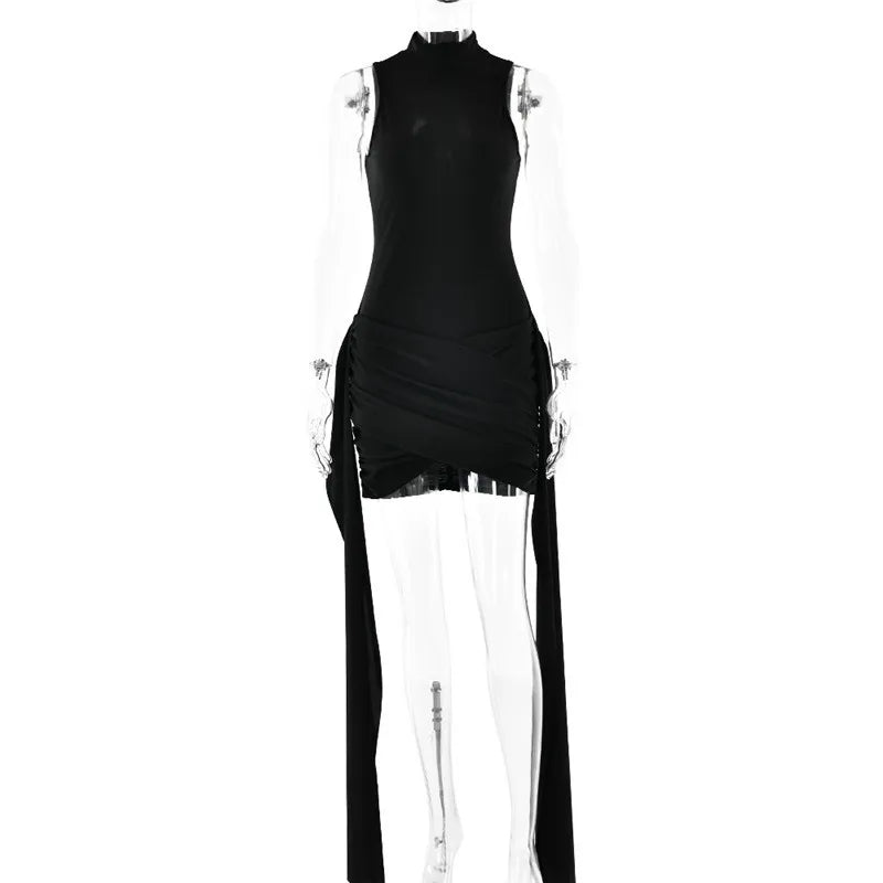 The Sloane Ruched Turtleneck Mini