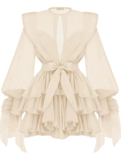 The Vienna Lace-Up Waist Dress from the Soft & Sophisticated at Lavishly Me