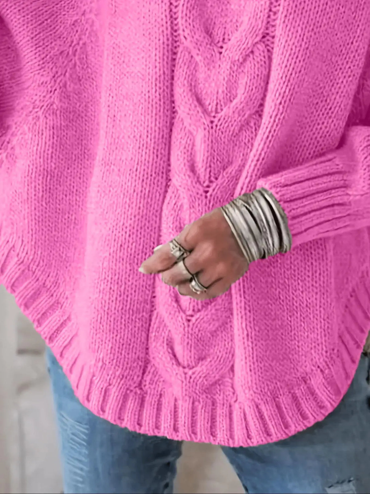 The Yasmin Knit Curve Sweater in Matcha | Lavishly Me