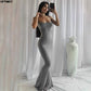 The Rosé Satin Slip Gown
