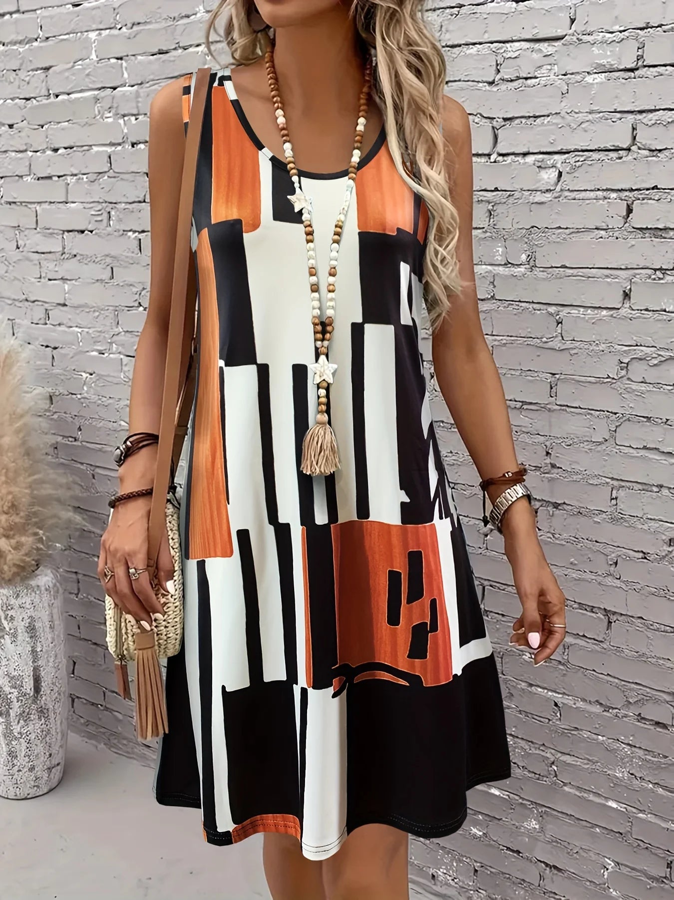 The Riviera Geo Midi Dress
