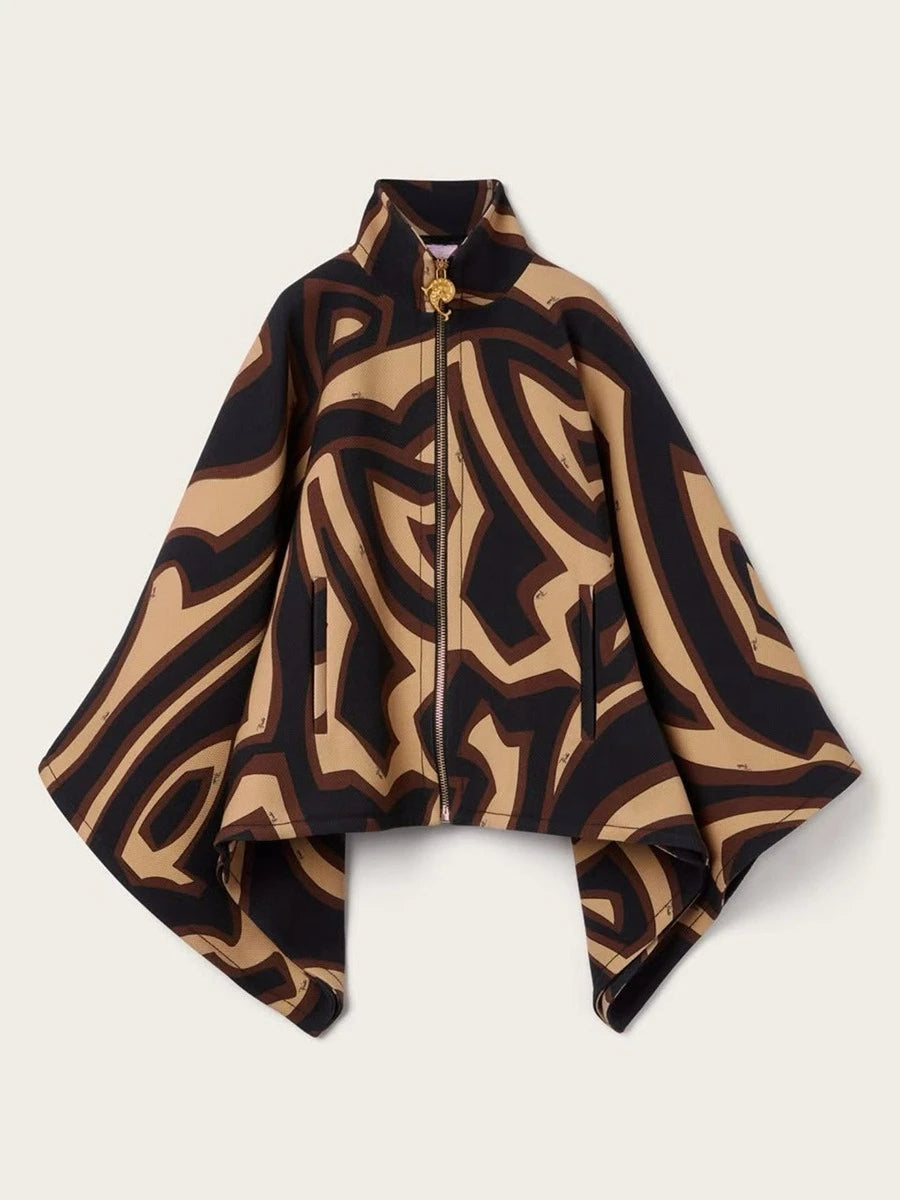 The Blaire Geometric Cape Jacket | Lavishly Me