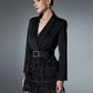The Bianca Feather-Cuff Blazer Dress from the After Dark at Lavishly Me