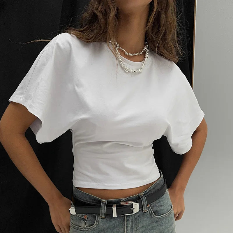 The Slate Corset Crop Tee from the Everyday Luxe at Lavishly Me