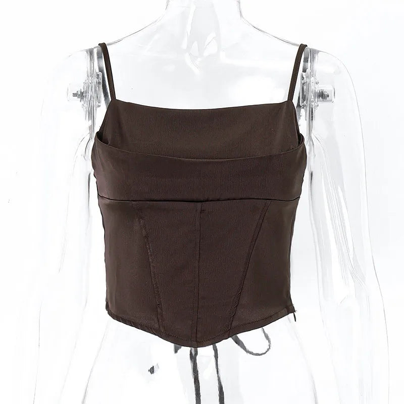 The Valencia Lace-Up Crop Top