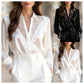 The Ivory Lace Satin Blouse