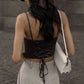 The Valencia Lace-Up Crop Top