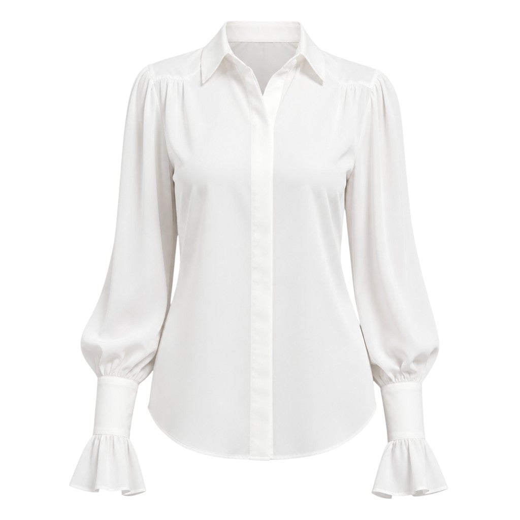The Bellamy Flare-Sleeve Blouse