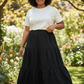 The Solana Pleated Swing Skirt