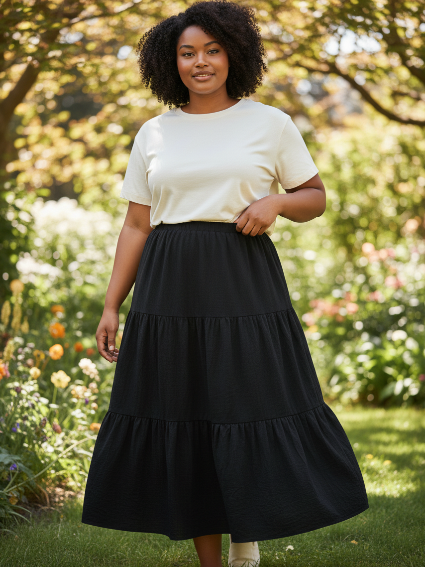 The Solana Pleated Swing Skirt