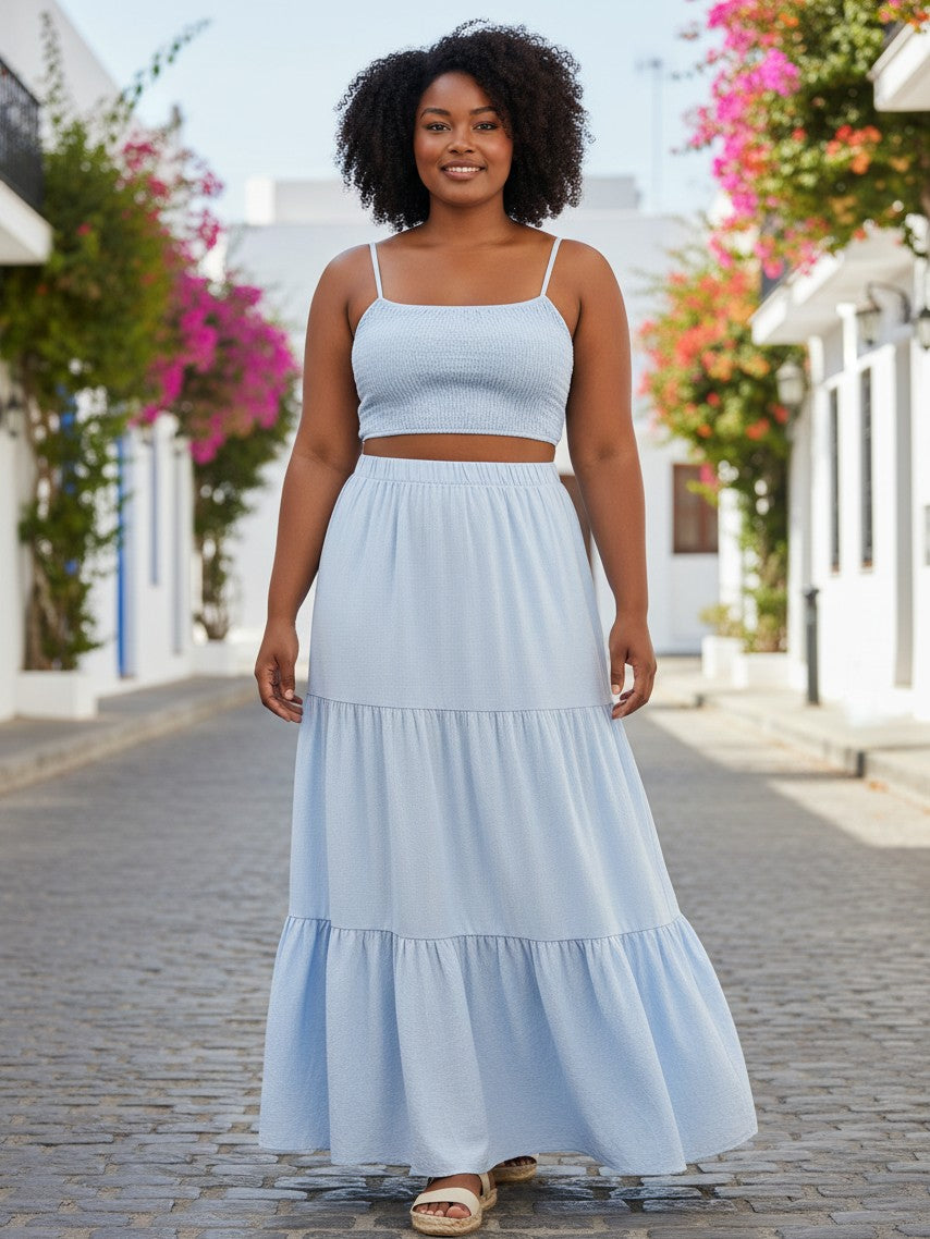 The Solana Pleated Swing Skirt
