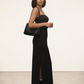 The Onyx Strapless Bodycon Maxi Dress in Claret | Lavishly Me