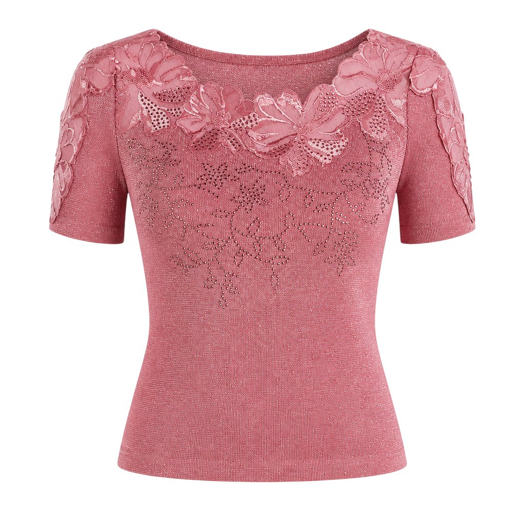 The Starlight Embroidered Lace Top